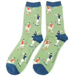 Miss Sparrow Herren Bambussocken – Fussball Motiv – Grün – Größe 40-45 Miss Sparrow Herren Bambussocken – Fussball Motiv – Grün – Größe 40-45
