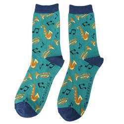 Miss Sparrow Herren Bambussocken – Noten Motiv – Türkis– Größe 40-45 Miss Sparrow Herren Bambussocken – Noten Motiv – Türkis– Größe 40-45