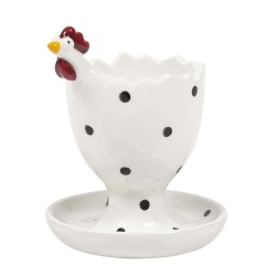 Ruth Vetter - Eierbecher - Huhn mit Punkten