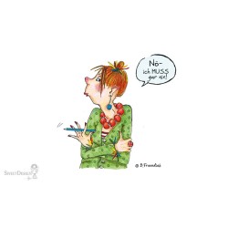 Künstler-Karte B. Freundlieb Nö- ich Muss gar nix!