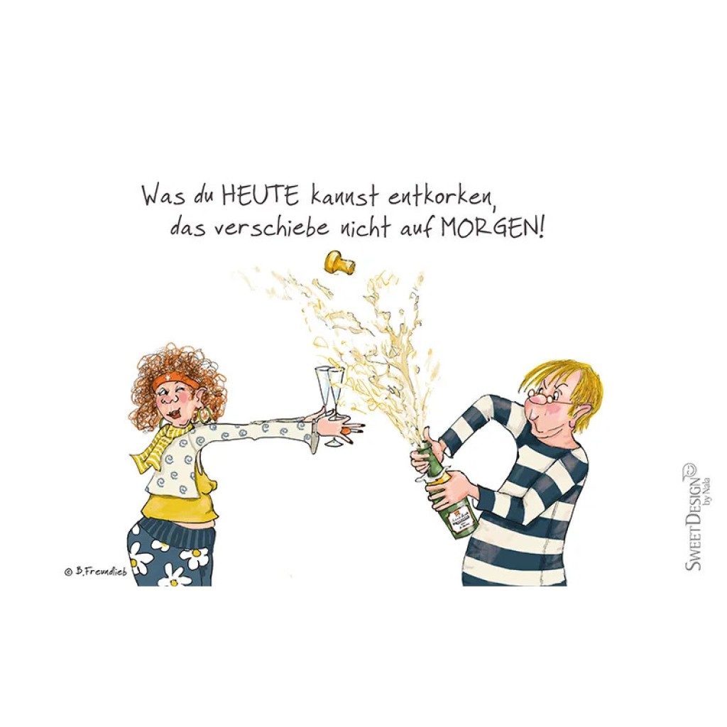 Frühstücksbrettchen Barbara Freundlieb ...entkorken! Frühstücksbrettchen Barbara Freundlieb ...entkorken!