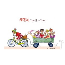 Künstler-Karte B. Freundlieb Aperol Spritz-Tour