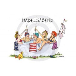 Künstler-Karte B. Freundlieb Mädelsabend