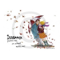 Künstler-Karte B. Freundlieb Zusammen