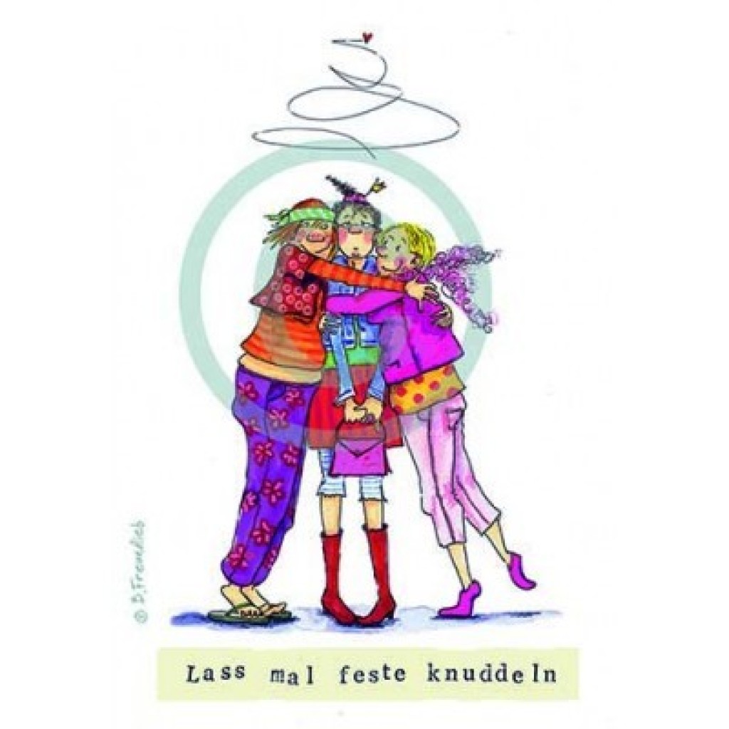 Künstler-Karte B. Freundlieb knuddeln Künstler-Karte B. Freundlieb knuddeln