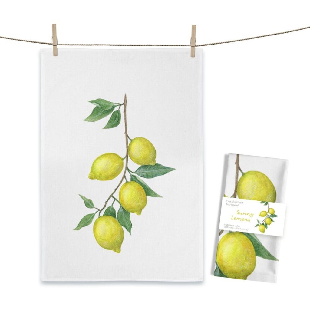 Geschirrtuch von Maluu Zitronen Geschirrtuch von Maluu Zitronen