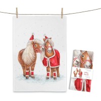 Geschirrtuch Weihnachtsponys 