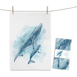 Geschirrtuch Wale