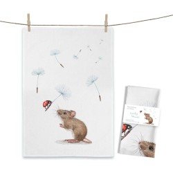 Geschirrtuch - Maluu - Maus mit Marienkäfer