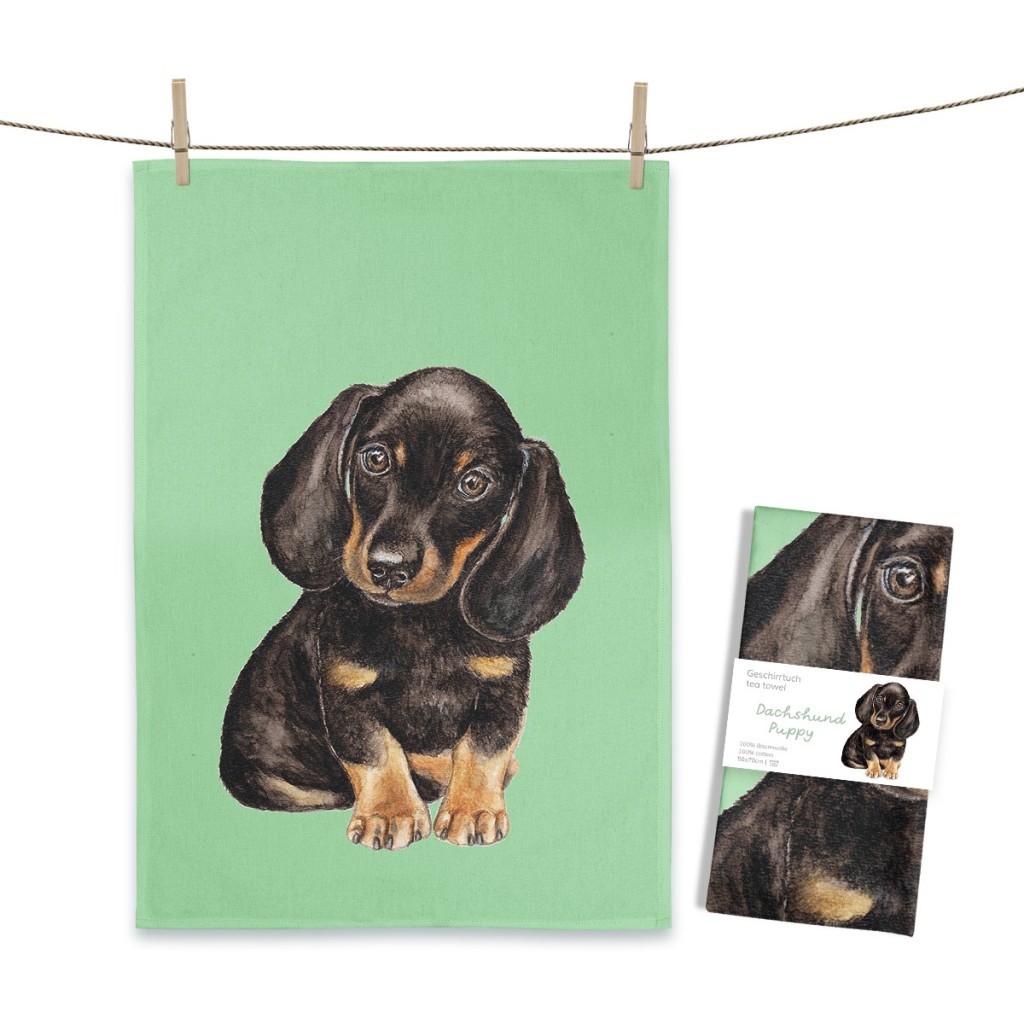 Geschirrtuch von Maluu Dackel Geschirrtuch von Maluu Dackel