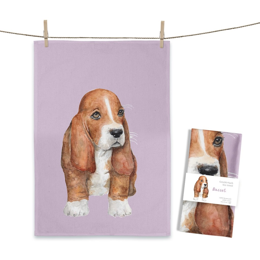 Geschirrtuch von Maluu Basset Geschirrtuch von Maluu Basset