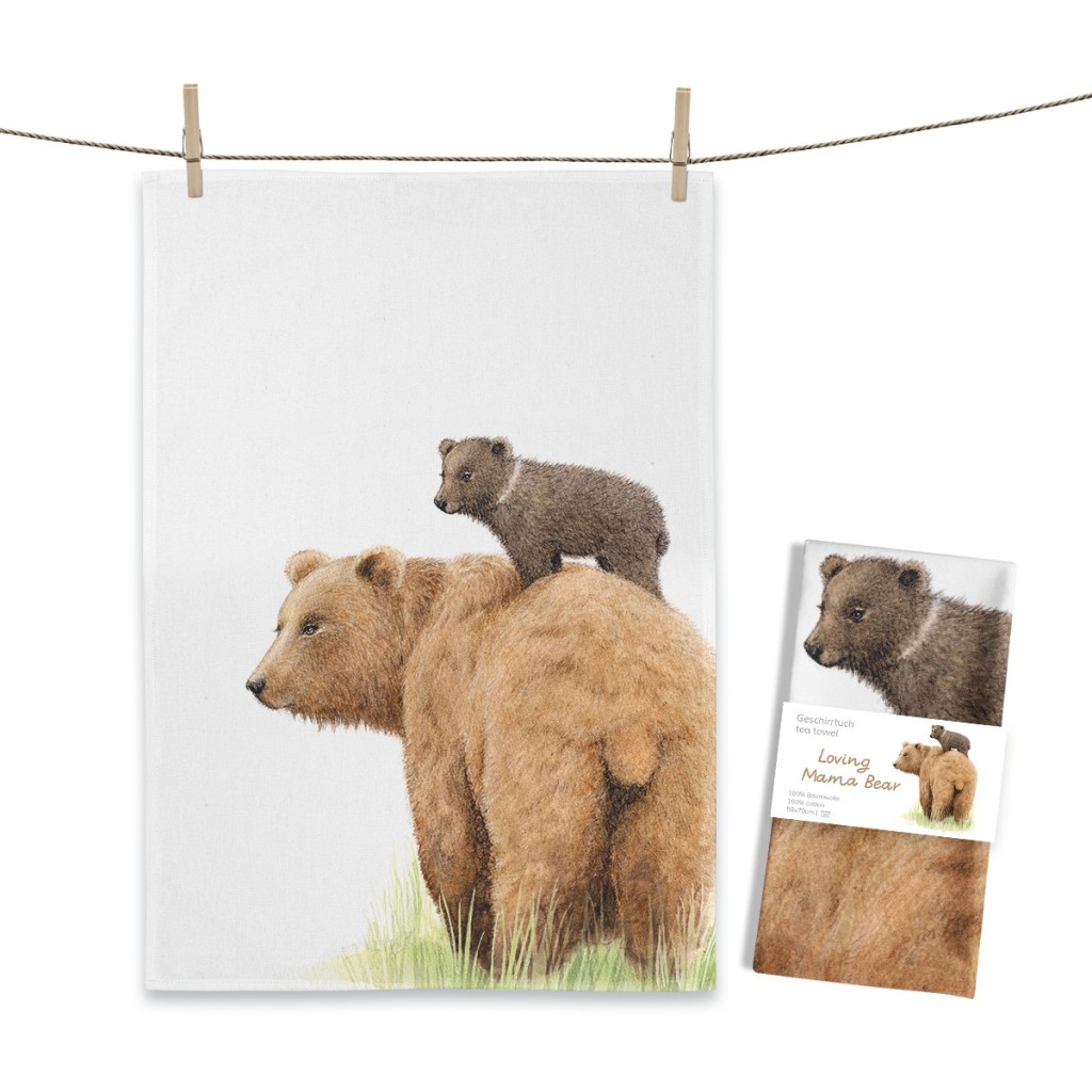 Geschirrtuch von Maluu Mama Bär Geschirrtuch von Maluu Mama Bär