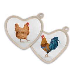 Topflappen Hahn und Henne Topflappen Hahn und Henne