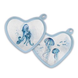 Topflappen Quallen und Oktopus Topflappen Quallen und Oktopus