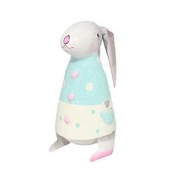 Osterhase Betty mit Schlappohren Blau mit Punkten S Osterhase Betty mit Schlappohren Blau mit Punkten S