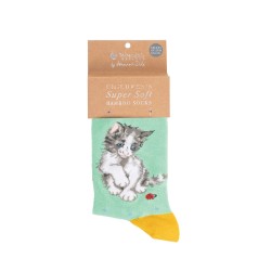 Motivsocken - Katze - Wrendale Designs - Kindersocke - 27-31