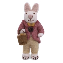 Gry & Sif Filzhase mit Körbchen, 11 cm