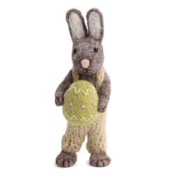 Gry & Sif Osterhase grünes Ei, 11 cm