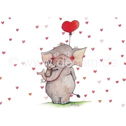 Postkarte Miriam Kramer Elefantenliebe Postkarte Miriam Kramer Elefantenliebe