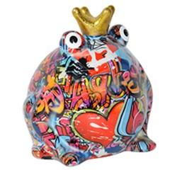 Pomme Pidou Spardose Frosch Freddy Grafitti A Pomme Pidou Spardose Frosch Freddy Grafitti A