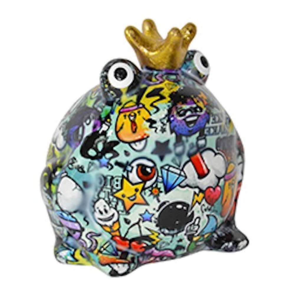 Pomme Pidou Spardose Frosch Freddy Grafitti D Pomme Pidou Spardose Frosch Freddy Grafitti D