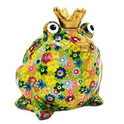Pomme Pidou Spardose Frosch Freddy Grün mit Blumen