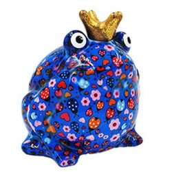 Pomme Pidou Spardose Frosch Freddy Blau