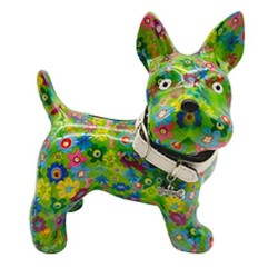 Pomme Pidou Spardose Hund Boomer Grün Blumen Pomme Pidou Spardose Hund Boomer Grün Blumen