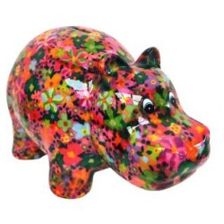 Pomme Pidou Spardose Nilpferd Blumen