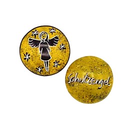 Handschmeichler Speckstein-Schutzengel-rund-grün