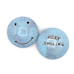 Handschmeichler Speckstein-smile-hellblau