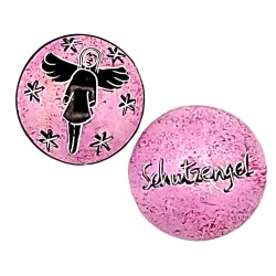 Handschmeichler Speckstein-Schutzengel-rund-rosa