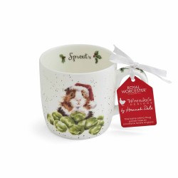 Wrendale Design Tasse Meerschweinchen mit Weihnachtsmütze 0.3 ltr.