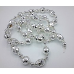 Gablonzer Christbaumschmuck Kette Silber ca. 175cm Gablonzer Christbaumschmuck Kette Silber ca. 175cm