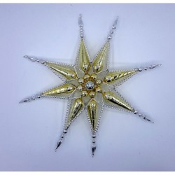 Gablonzer Christbaumschmuck Stern Gold/Silber 25cm Gablonzer Christbaumschmuck Stern Gold/Silber 25cm