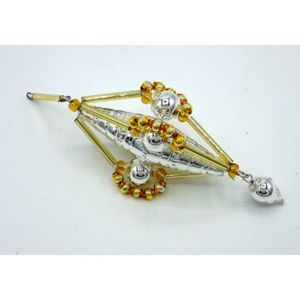 Gablonzer Christbaumschmuck Kugelornament Silber/Gold Gablonzer Christbaumschmuck Kugelornament Silber/Gold