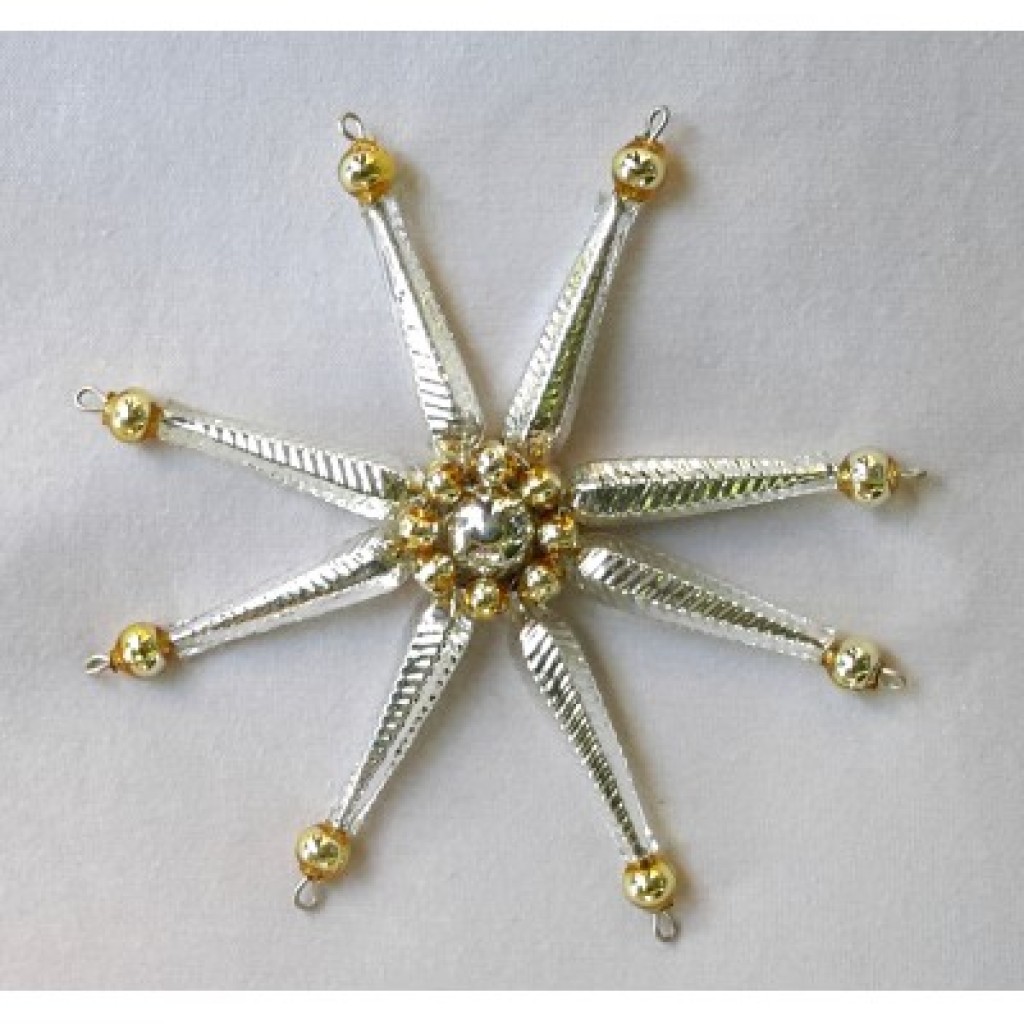 Gablonzer Christbaumschmuck Stern Gold/Silber Gablonzer Christbaumschmuck Stern Gold/Silber