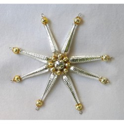 Gablonzer Christbaumschmuck Stern Gold/Silber Gablonzer Christbaumschmuck Stern Gold/Silber