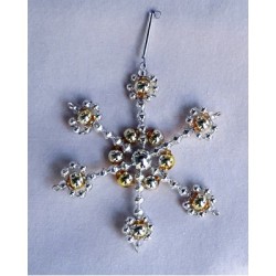 Gablonzer Christbaumschmuck Schneeflocke Gold/Silber Gablonzer Christbaumschmuck Schneeflocke Gold/Silber