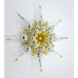 Gablonzer Christbaumschmuck Stern Gold/Silber 21cm Gablonzer Christbaumschmuck Stern Gold/Silber 21cm