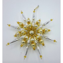 Gablonzer Christbaumschmuck Stern Silber/Gold 14cm Gablonzer Christbaumschmuck Stern Silber/Gold 14cm