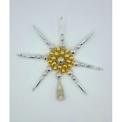 Gablonzer Christbaumspitze Stern Silber/Gold 16cm Gablonzer Christbaumspitze Stern Silber/Gold 16cm