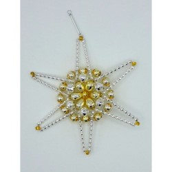 Gablonzer Christbaumschmuck Stern mit Blüte Gablonzer Christbaumschmuck Stern mit Blüte