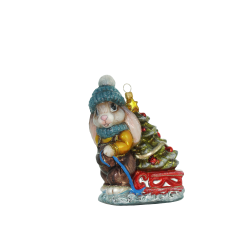 Christbaumschmuck Hase Ich bringe den Weihnachtsbaum