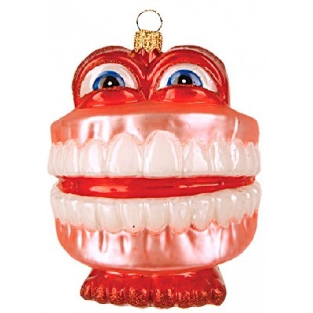 Christbaumschmuck fröhliches Gebiss Christbaumschmuck fröhliches Gebiss