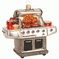Christbaumschmuck Grill Silber