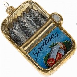 Christbaumschmuck Sardinen in der Dose