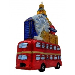 Christbaumschmuck Londonbus mit Sehenswürdigkeiten