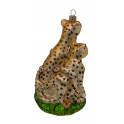 Christbaumschmuck Gepard mit Jungen