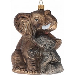 Christbaumschmuck Elefant mit Baby Christbaumschmuck Elefant mit Baby